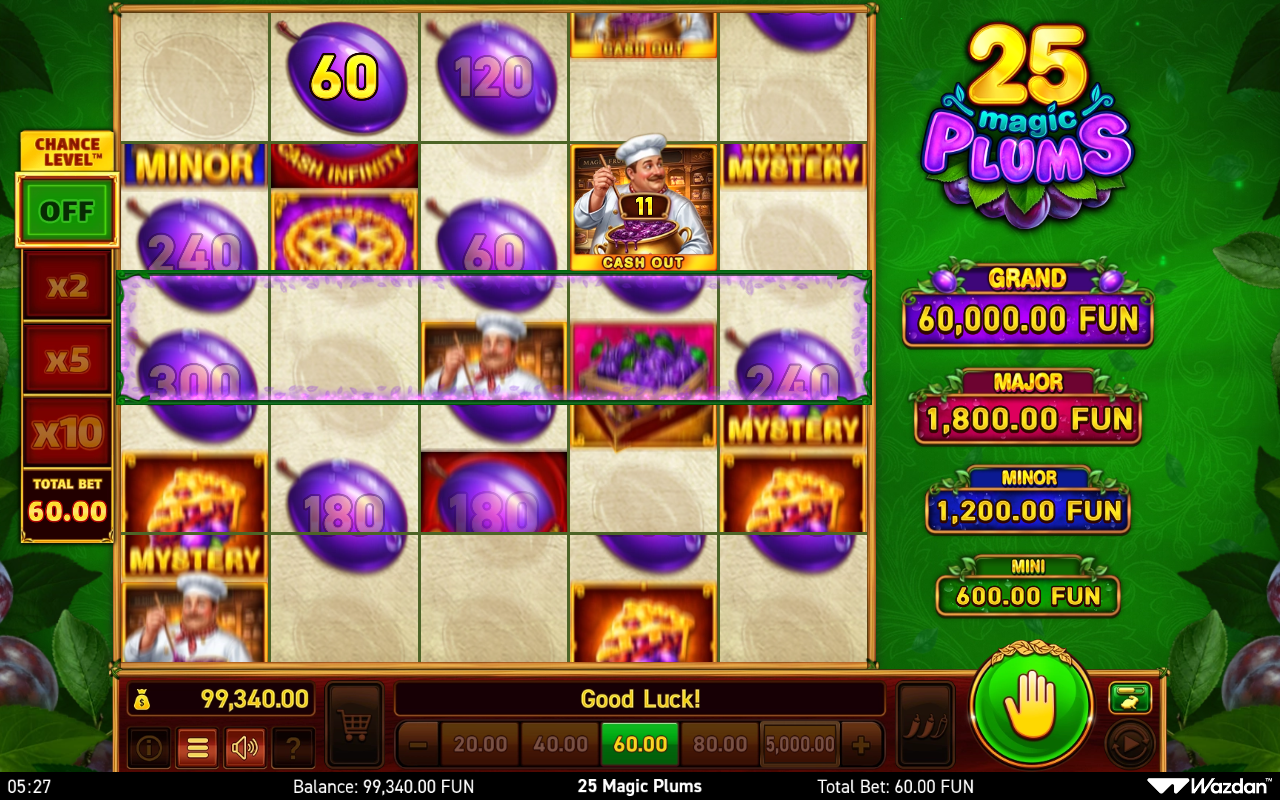 25 Magic Plums gameplay