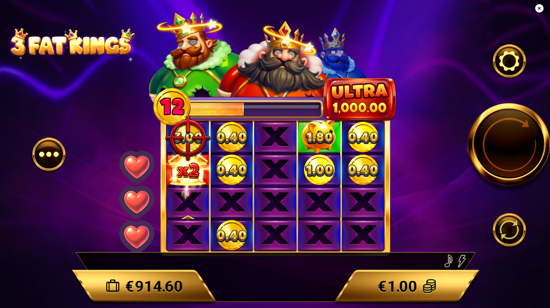 3 Fat Kings Bonus play