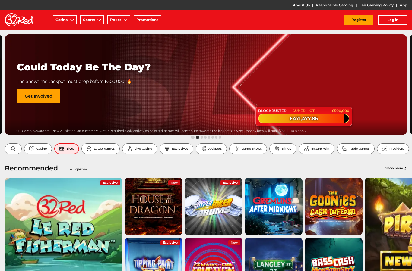 32Red games screenshot