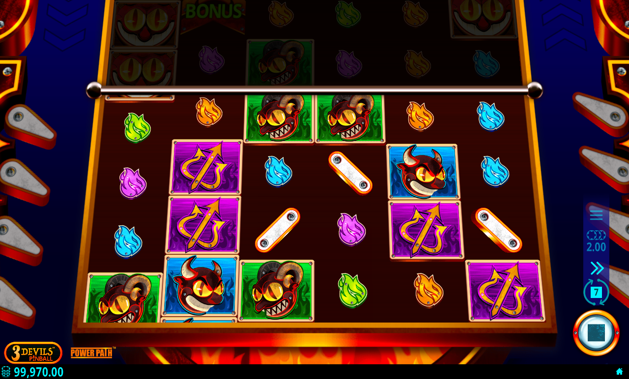 3 Devils Pinball gameplay during the feature