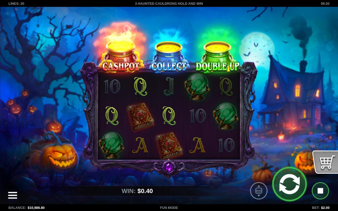 3 Haunted Cauldrons Hold and Win gameplay