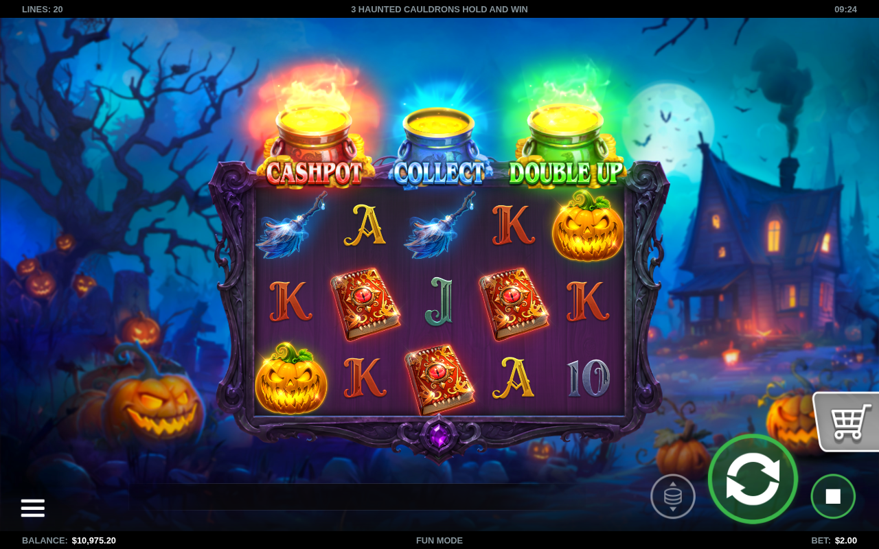 3 Haunted Cauldrons Hold and Win gameplay