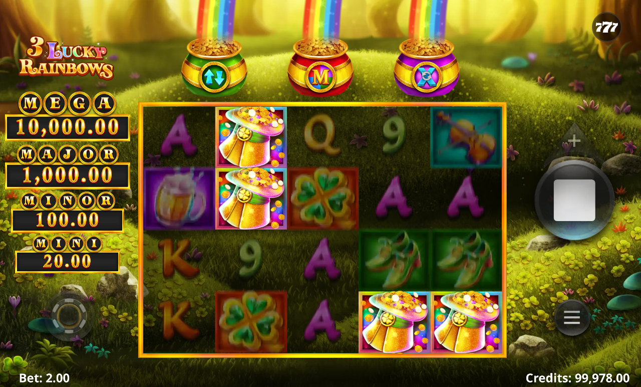 3 Lucky Rainbows gameplay