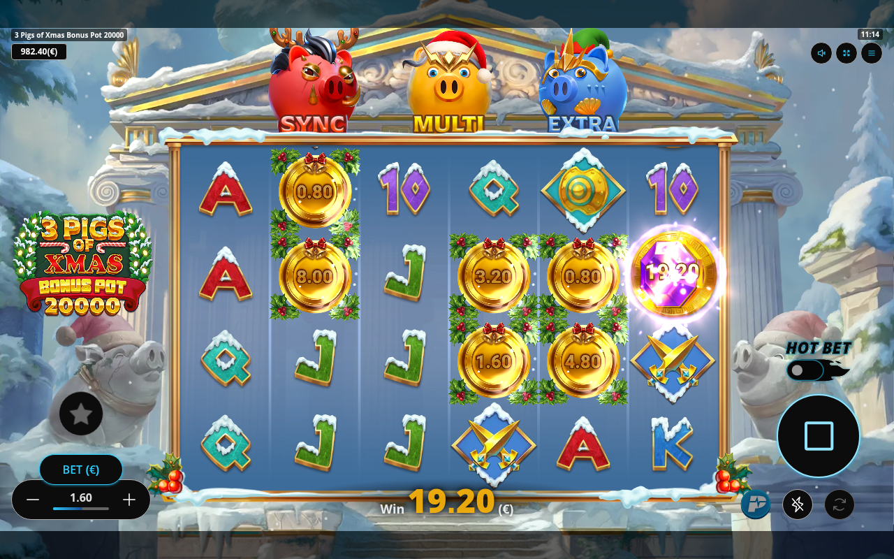 3 Pigs of Xmas Bonus Pot 20,000 gameplay