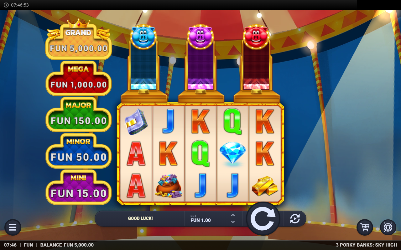 3 Porky Banks Sky High base game