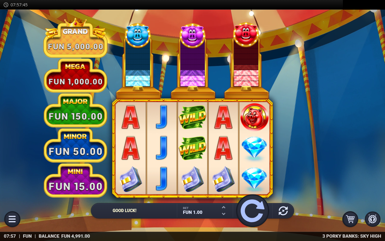 3 Porky Banks Sky High gameplay