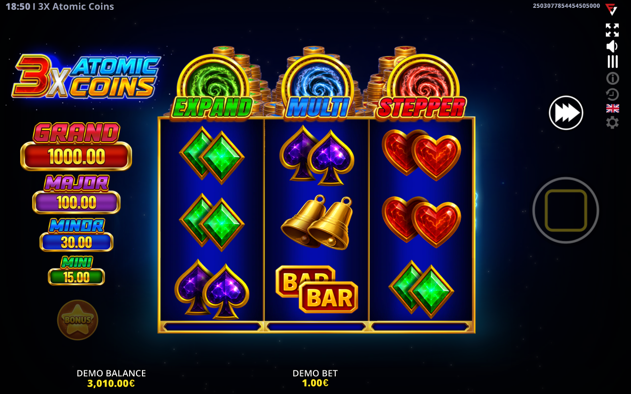 3X Atomic Coins gameplay