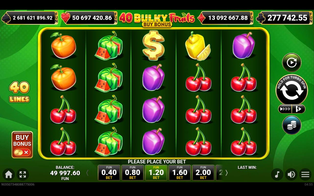40 Bulky Fruits Buy Bonus gameplay
