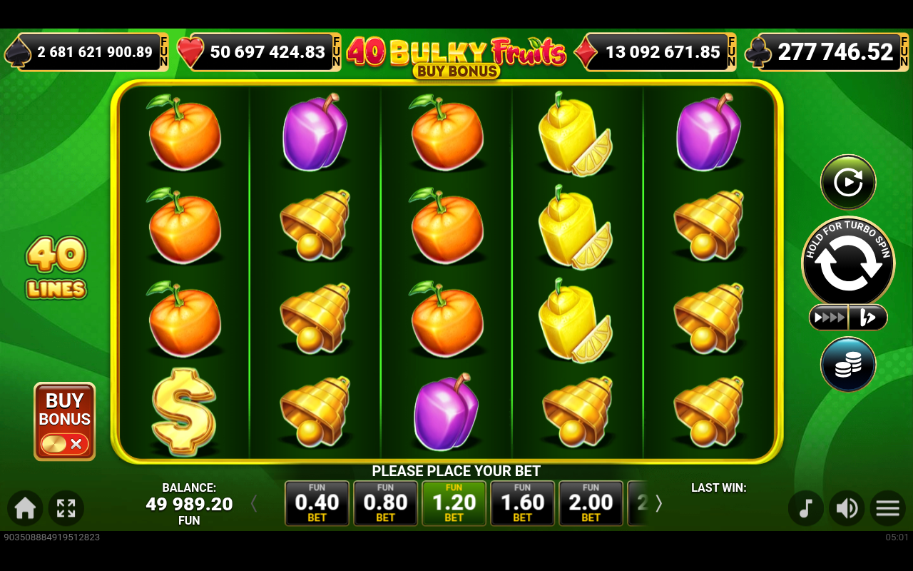 40 Bulky Fruits Buy Bonus gameplay