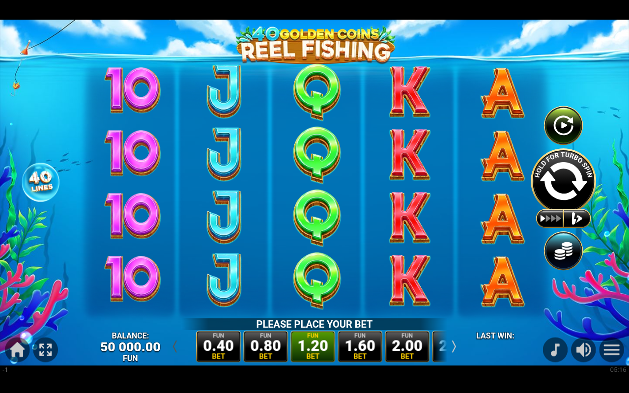 40 Golden Coins: Reel Fishing base game