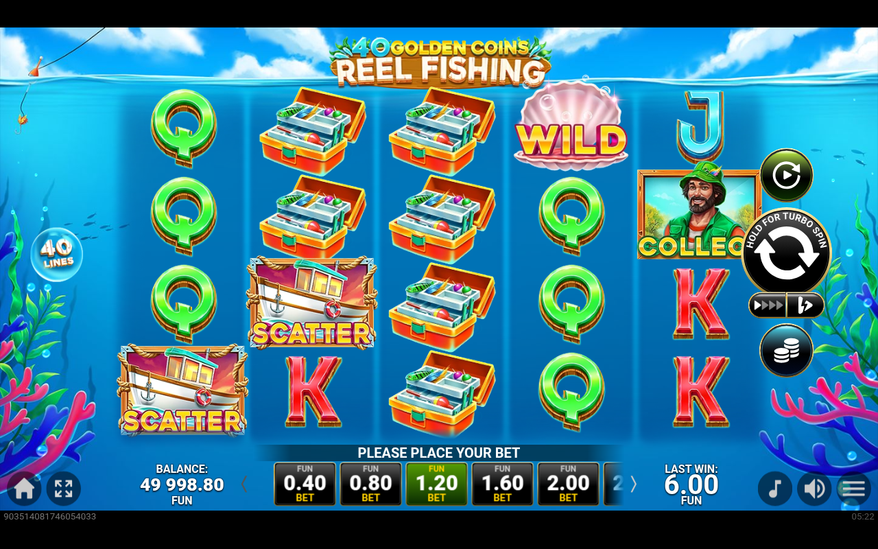 40 Golden Coins: Reel Fishing gameplay