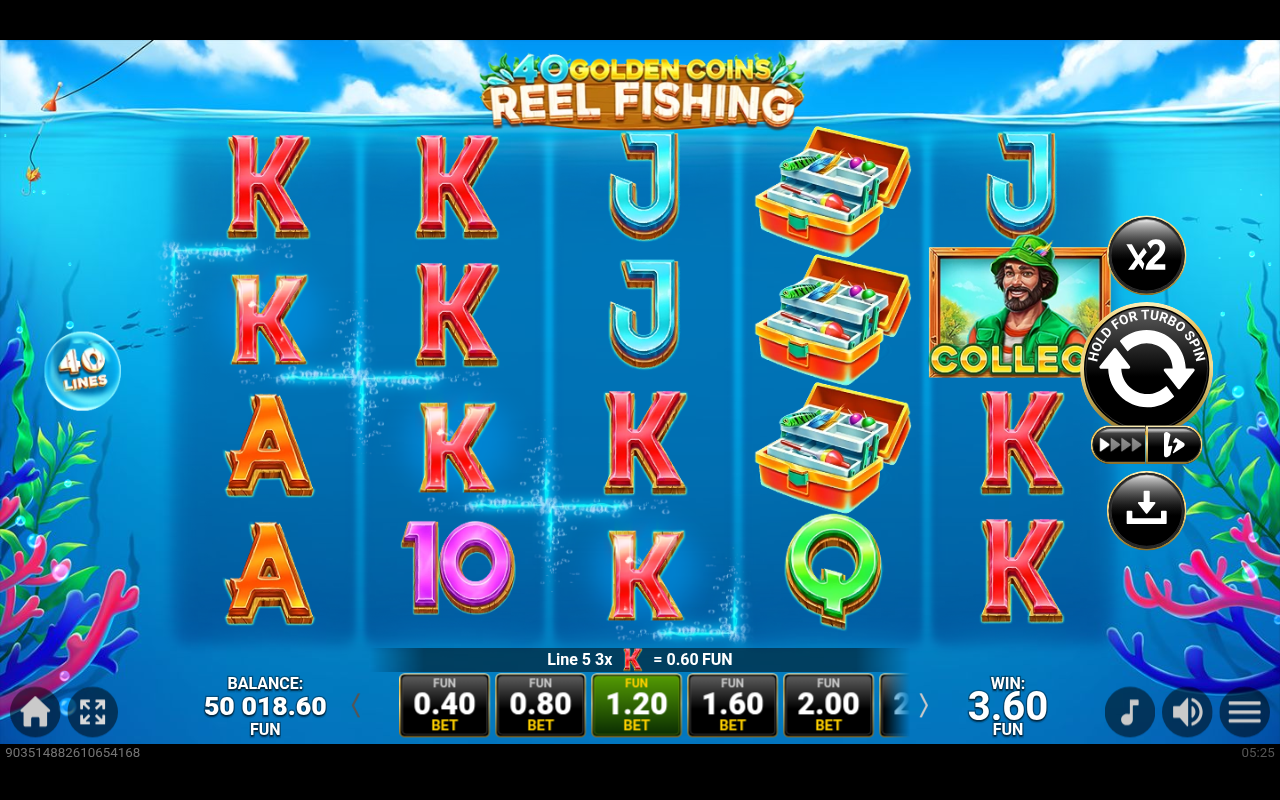 40 Golden Coins: Reel Fishing gameplay