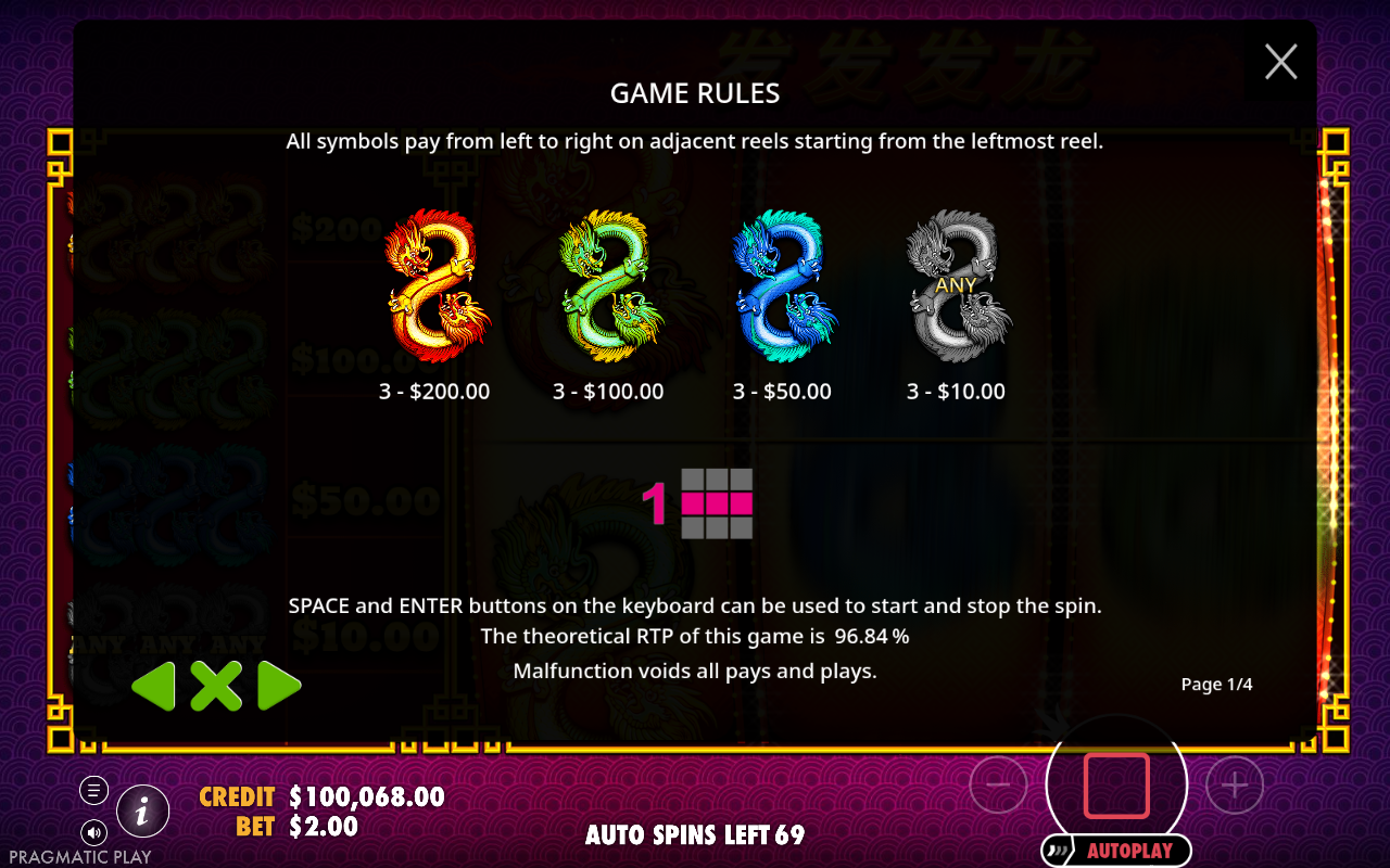 888 Dragons game rules