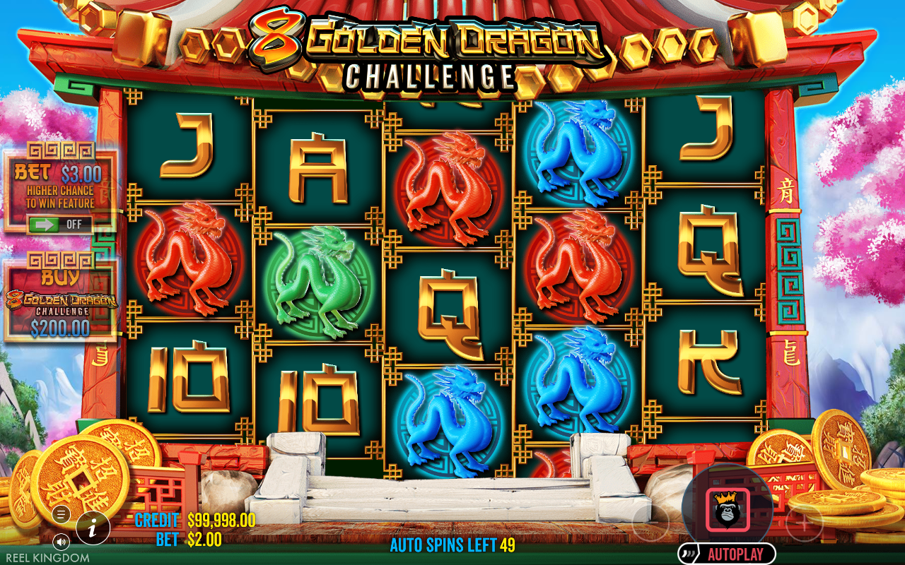 8 Golden Dragon Challenge gameplay