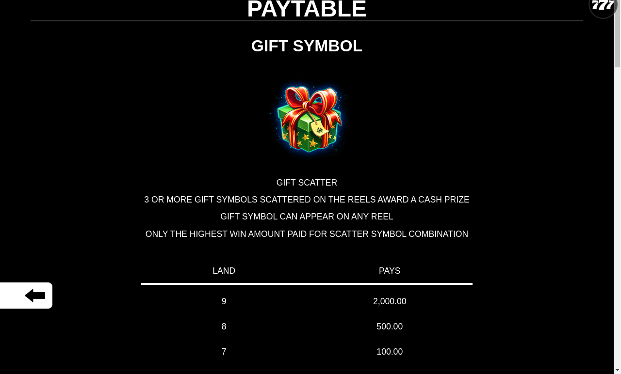 9 Gifts Of Christmas Gift scatter rules