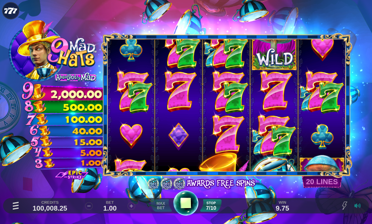 9 Mad Hats gameplay
