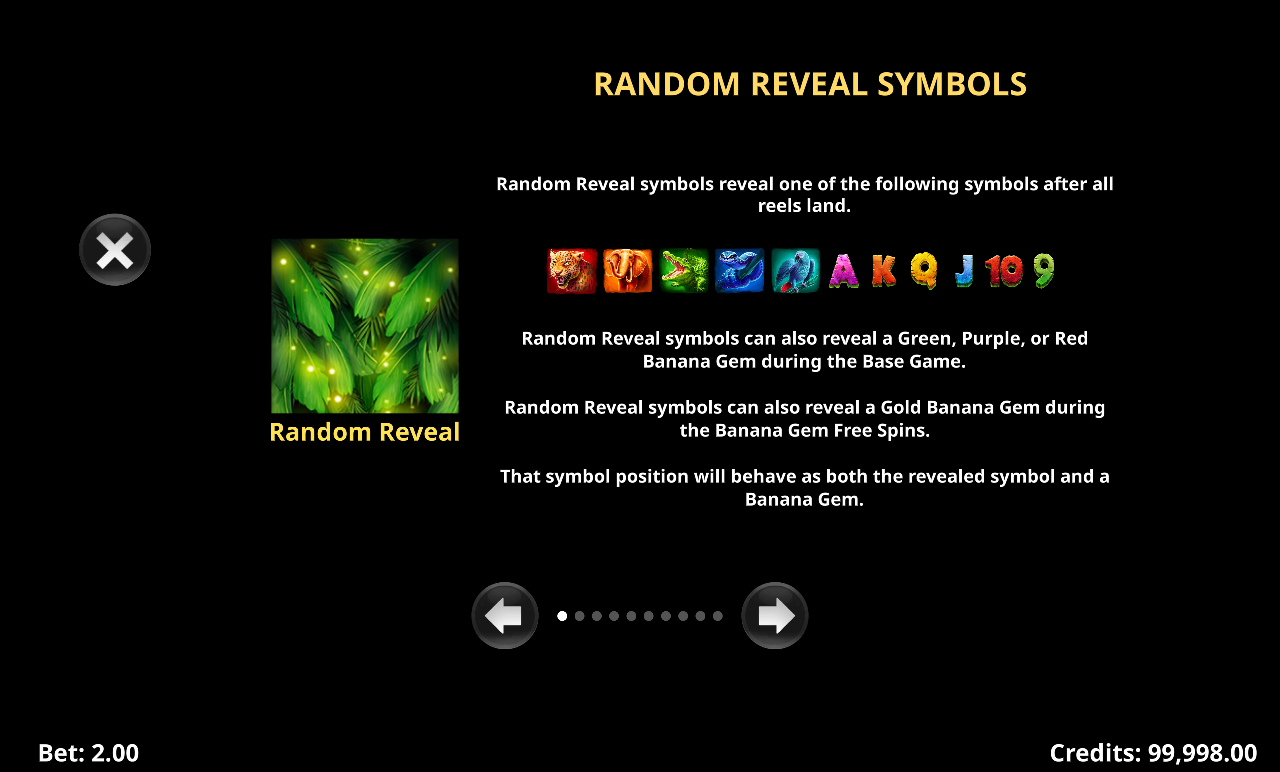Action Boost Gorilla Gems Random Reveal information screen