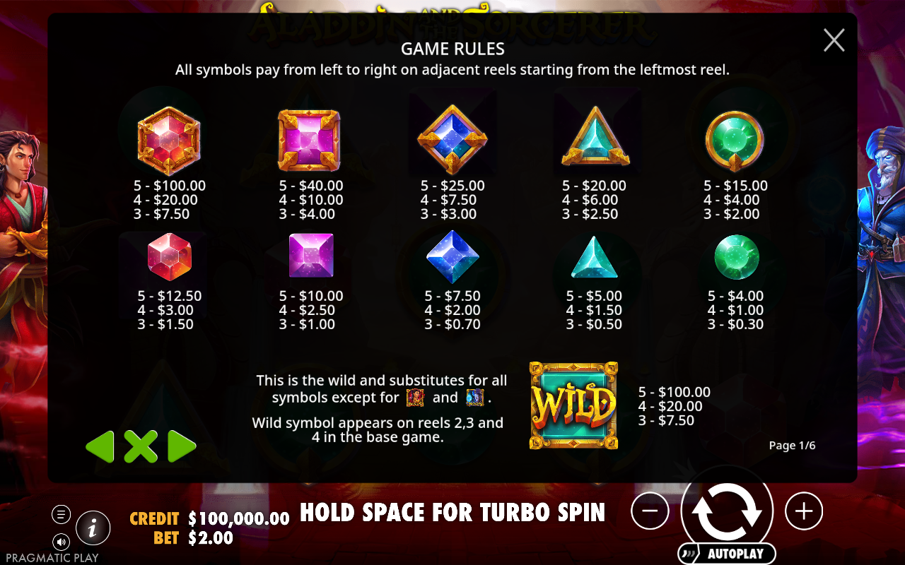 Aladdin and the Sorcerer wild and duel rules