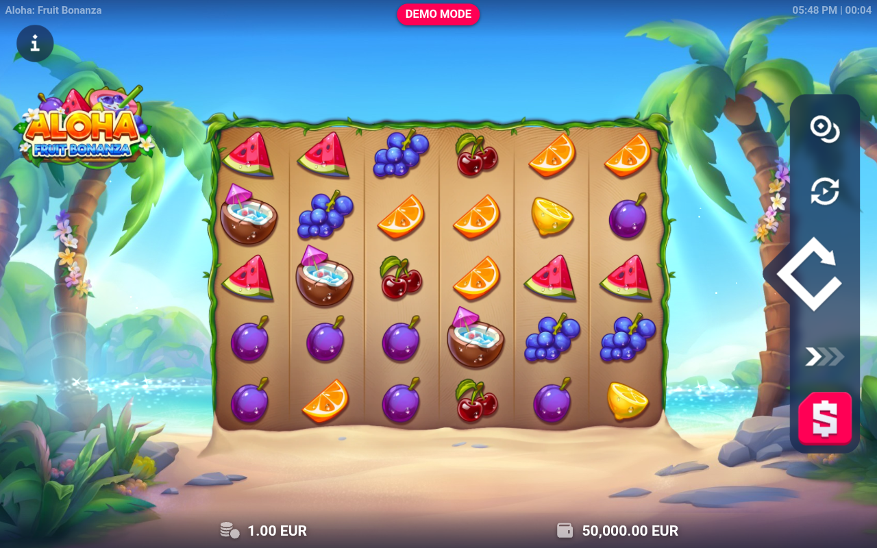 Aloha Fruit Bonanza base game