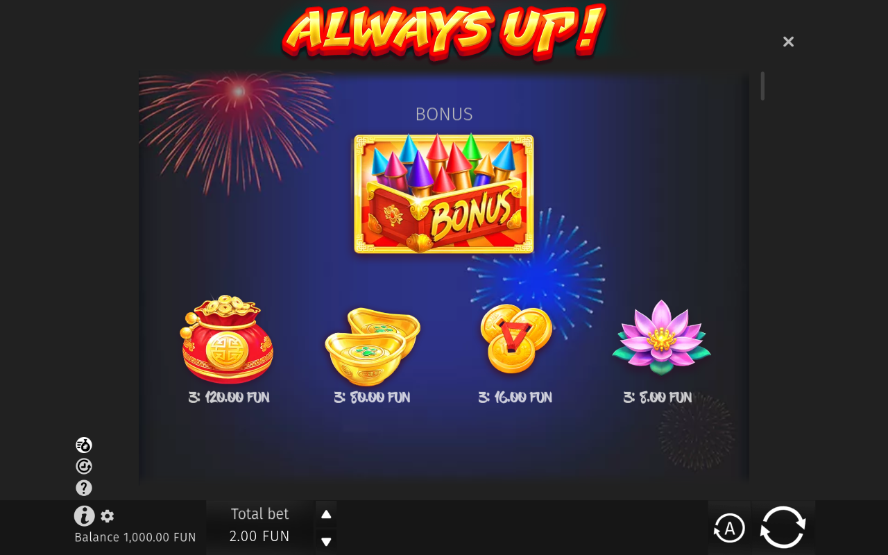 Always Up! information screen