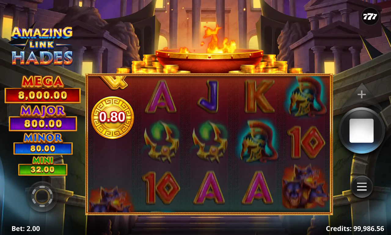 Amazing Link Hades Amazing Link feature with locked symbols and respins