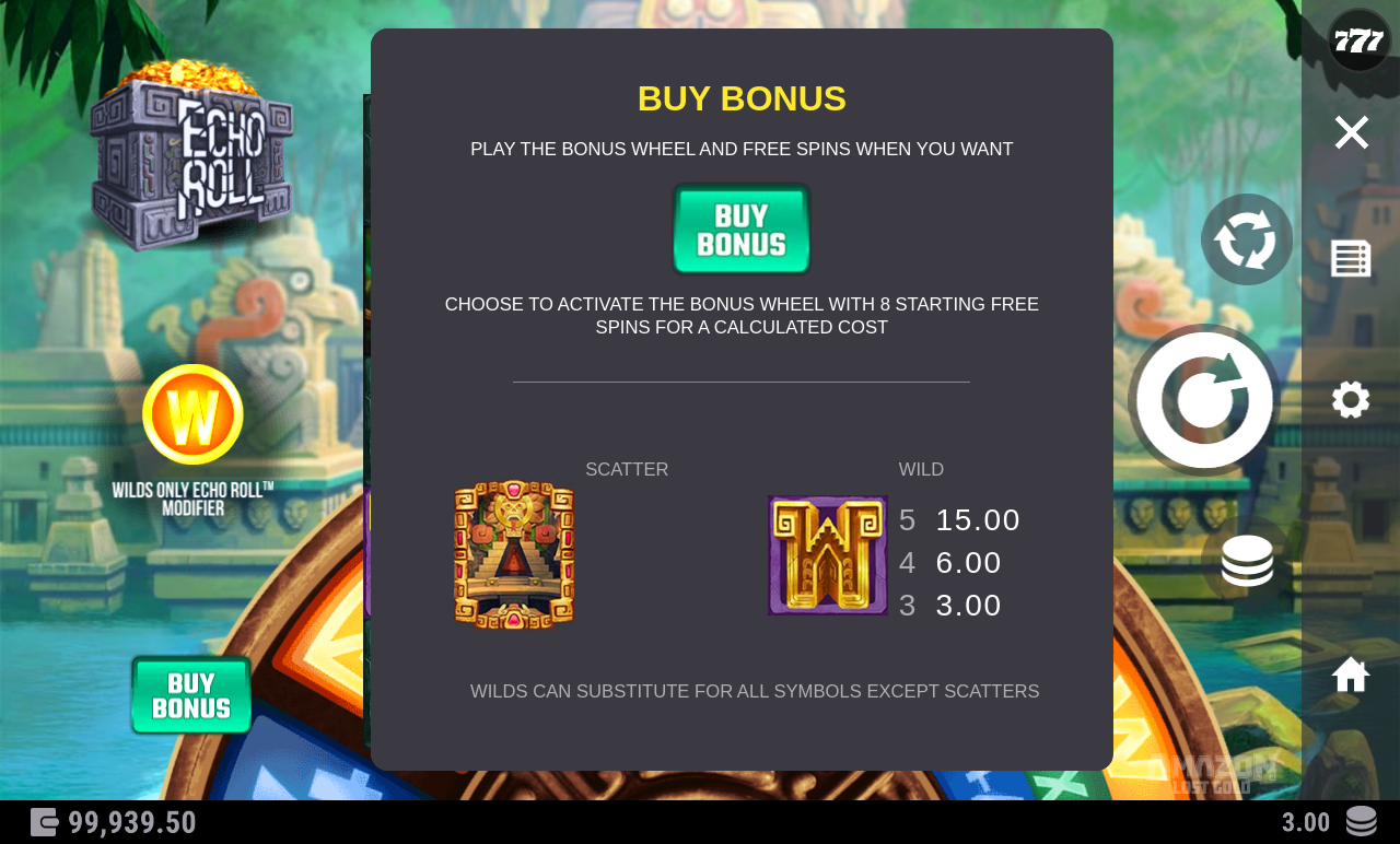 Amazon - Lost Gold information screen