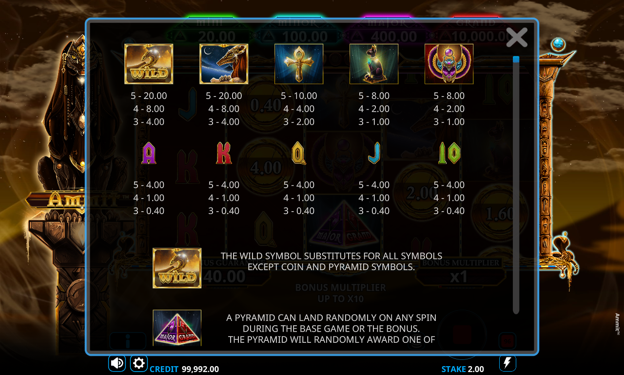 Ammit information screen