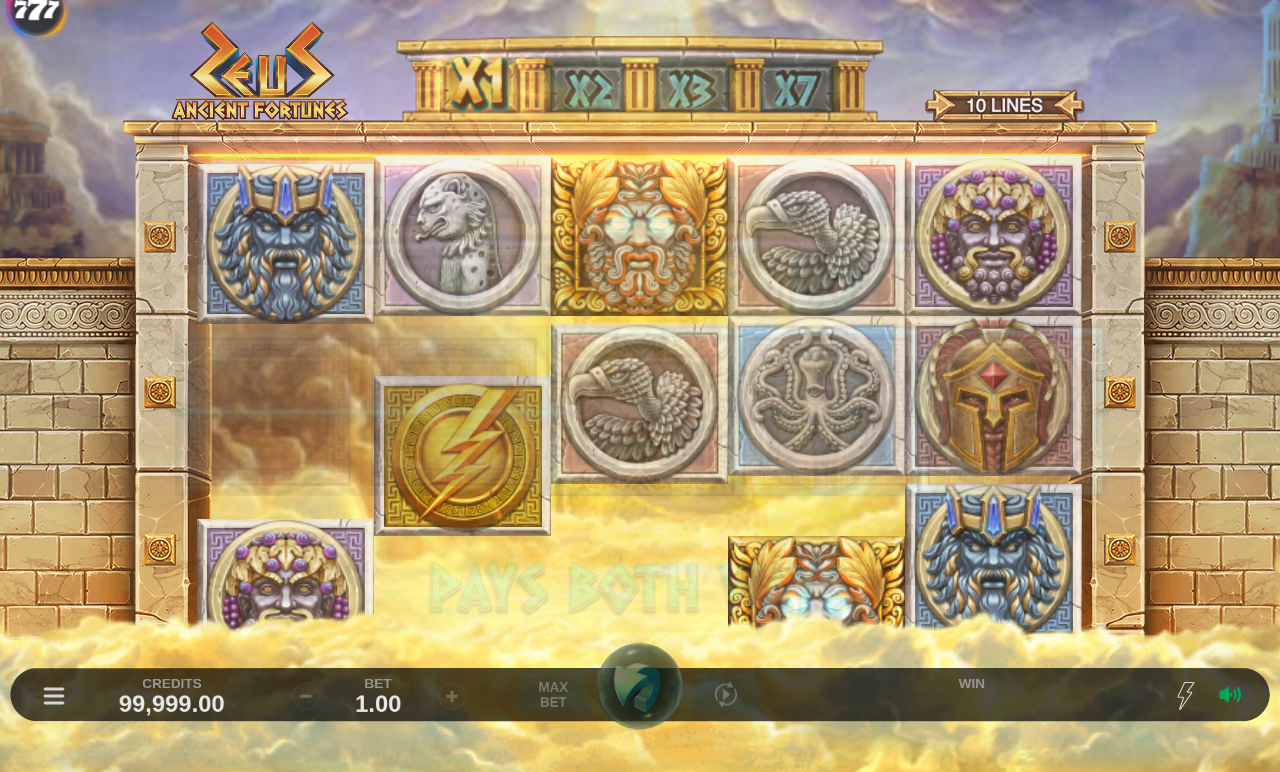 Ancient Fortunes Zeus base game