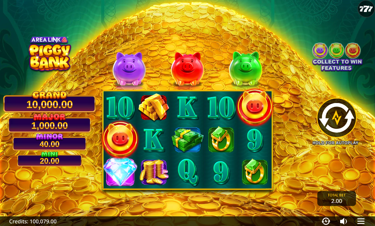 Area Link Piggy Bank locked Coins during the feature