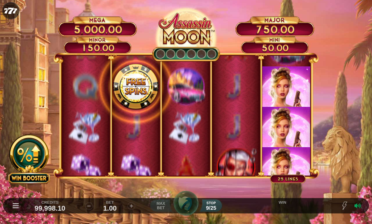 Assassin Moon free spins gameplay