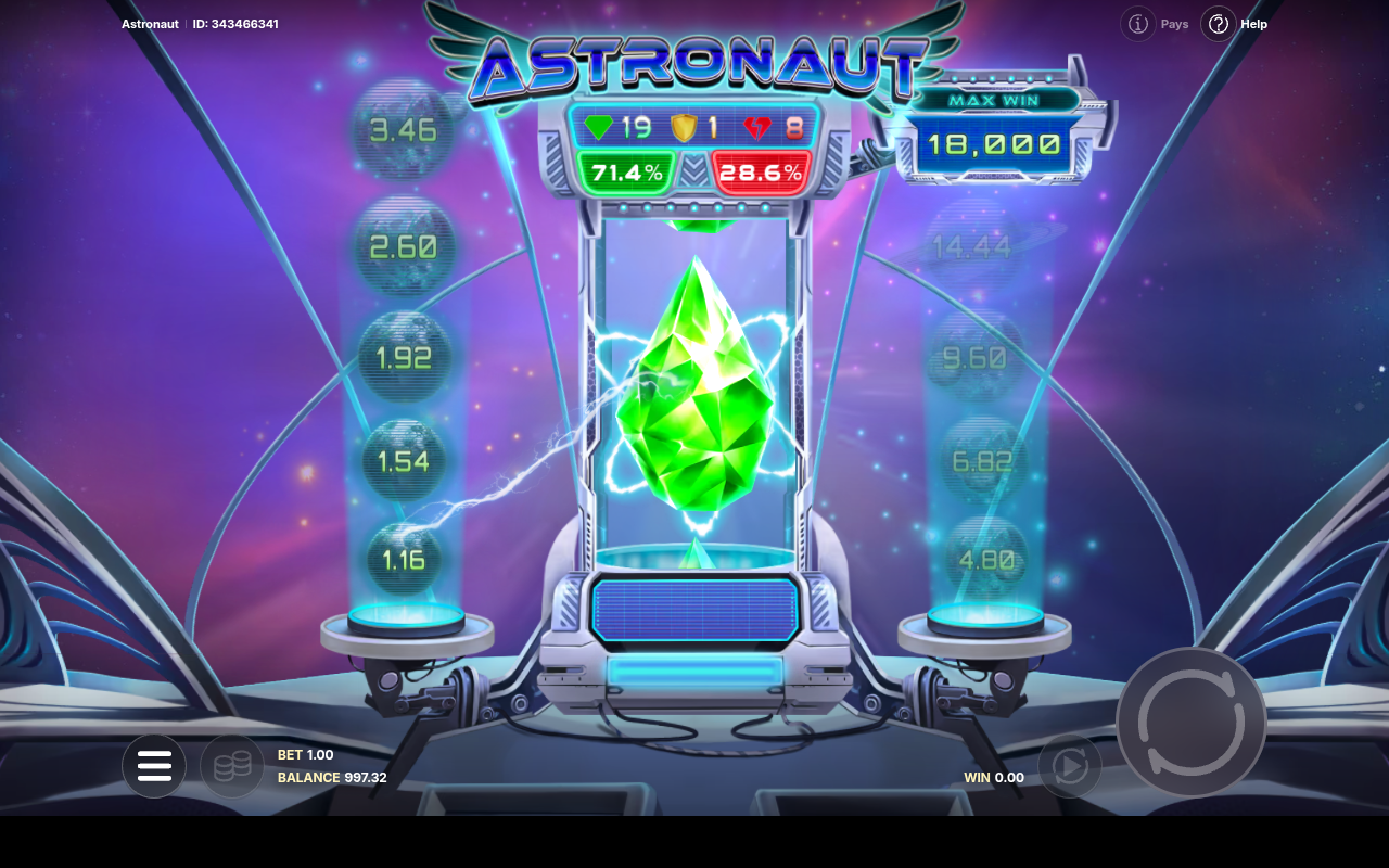 Astronaut gameplay during a decision