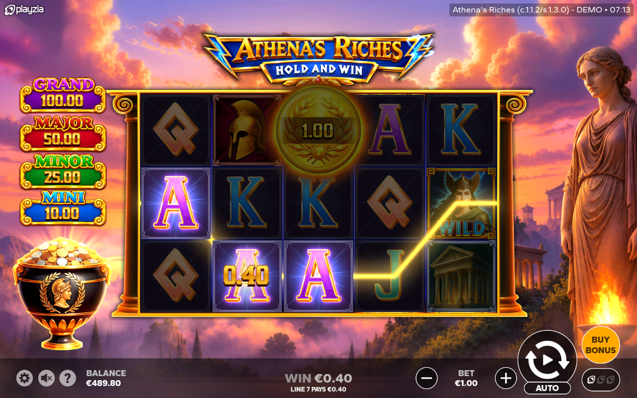Athena's Riches base game line win