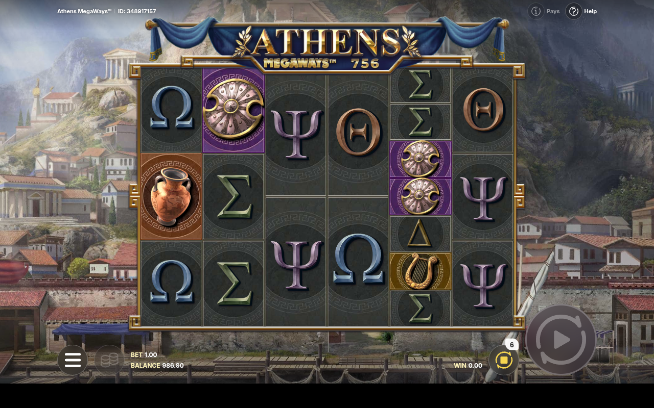 Athens Megaways gameplay