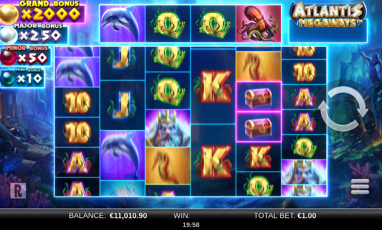 Atlantis Megaways gameplay