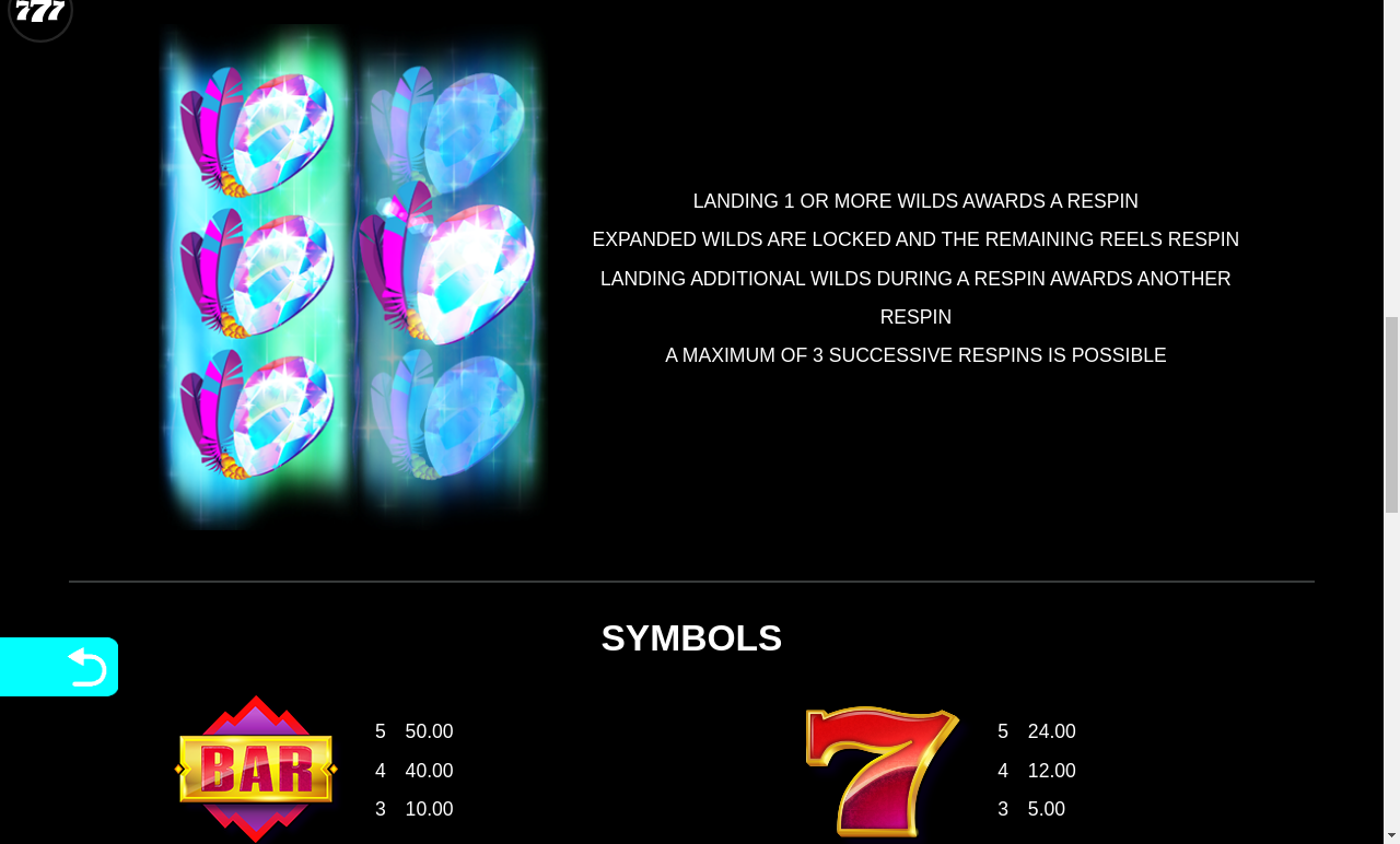 Aurora Wilds information screen