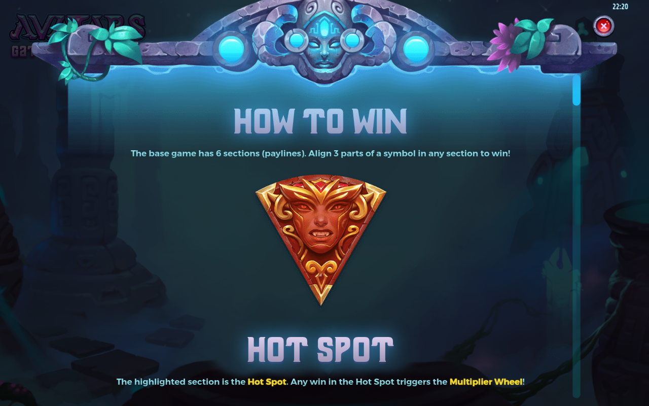 Avatars Gateway Guardians information screen