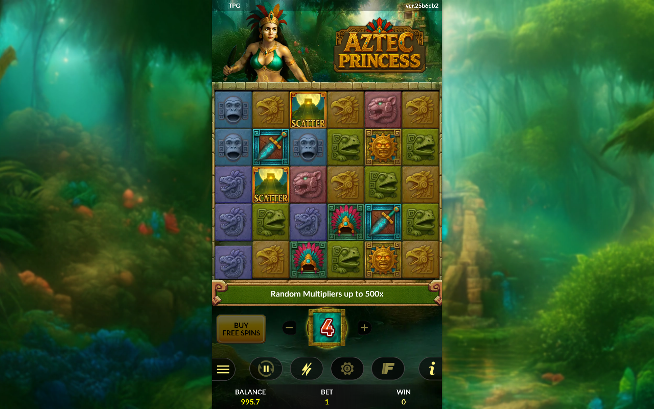 Aztec Princess gameplay with scatters