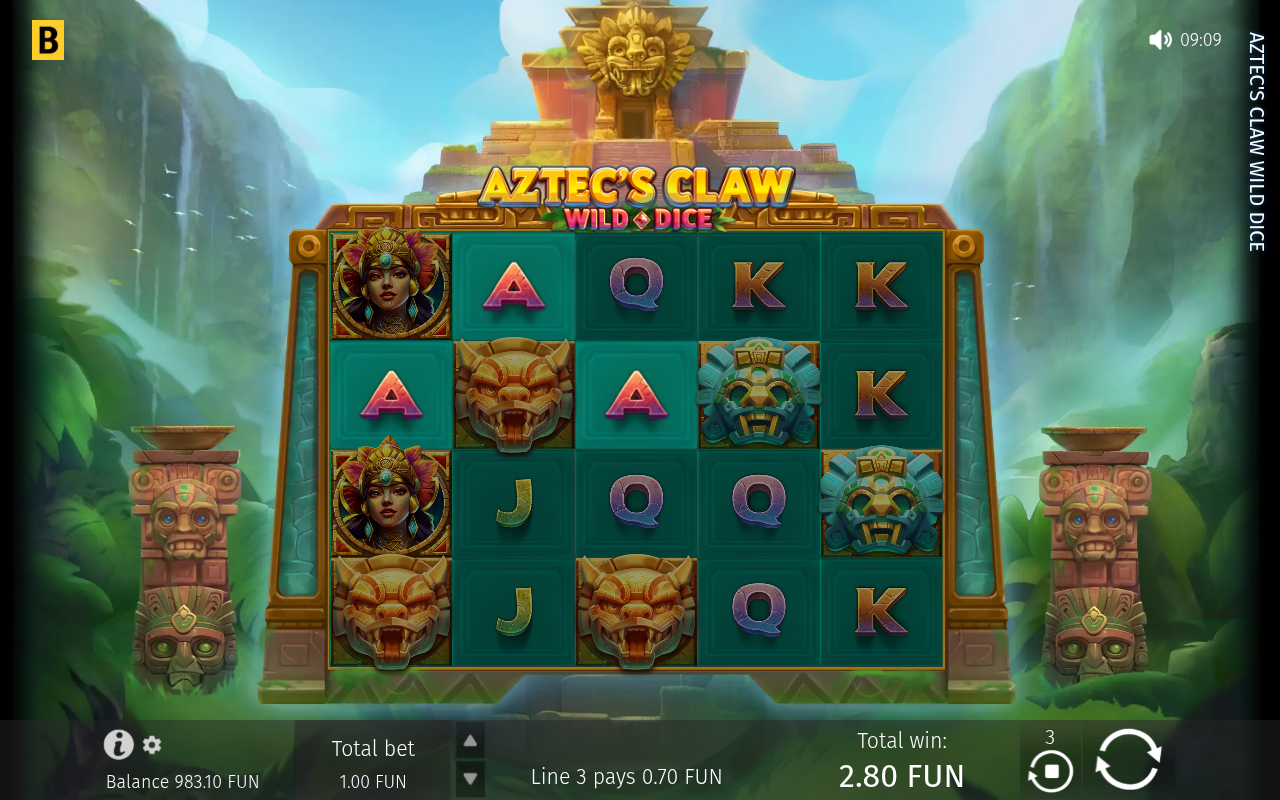 Aztec's Claw Wild Dice gameplay