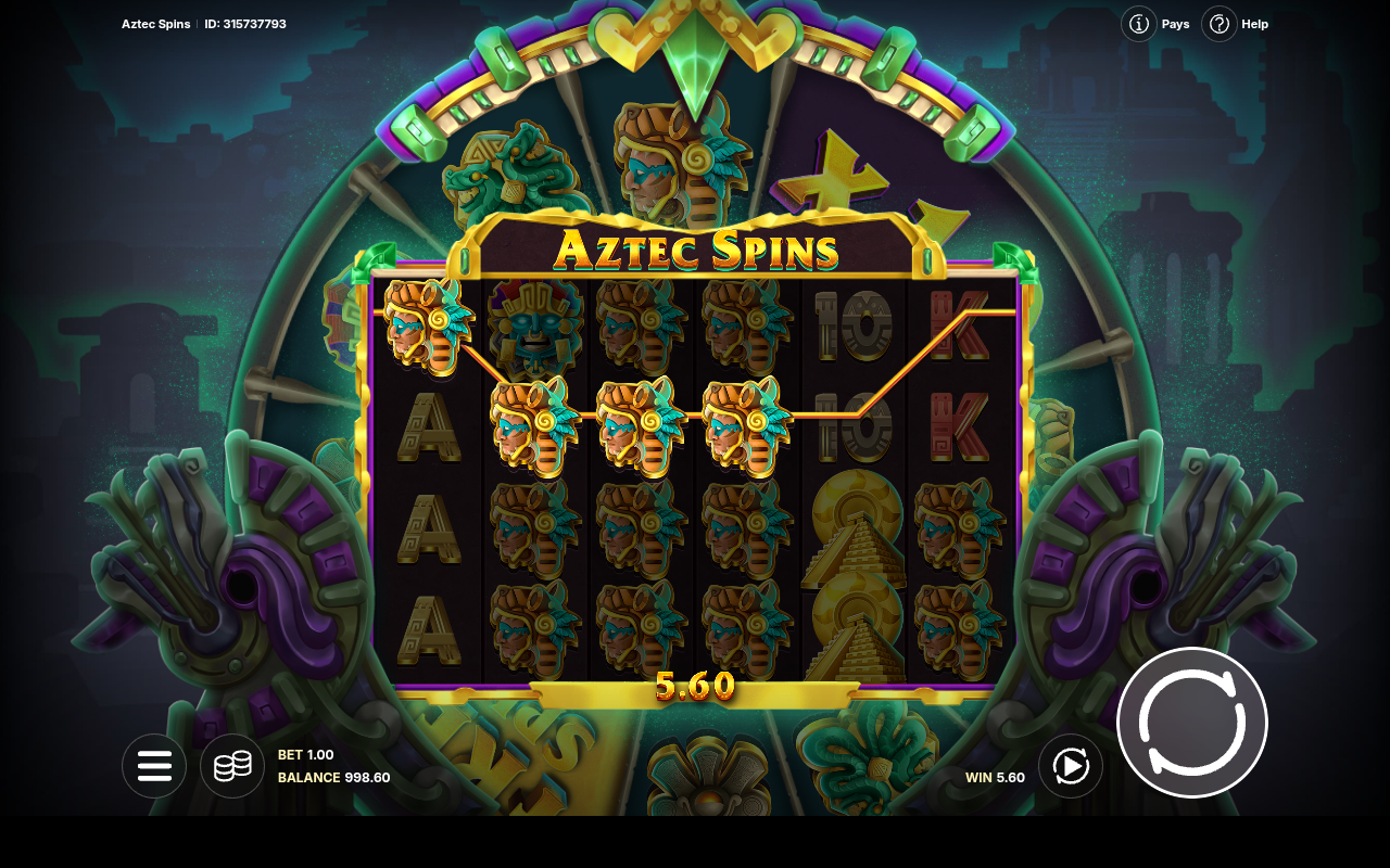 Aztec Spins gameplay