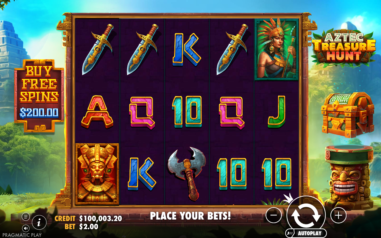 Aztec Treasure Hunt gameplay