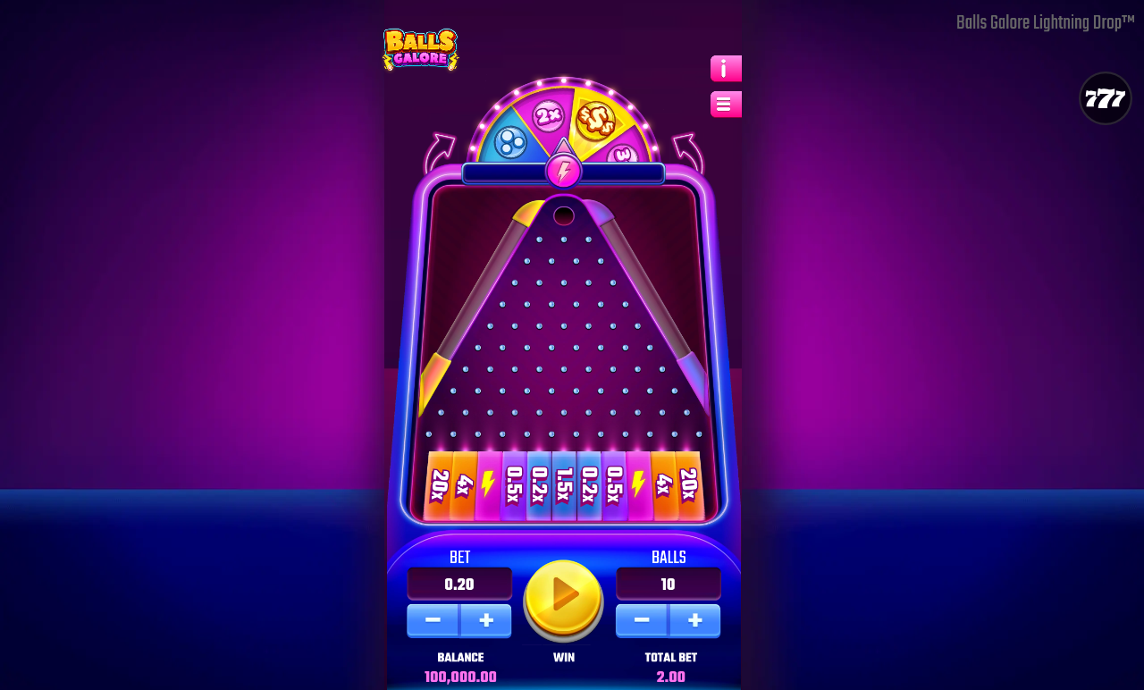Balls Galore Lightning Drop base game