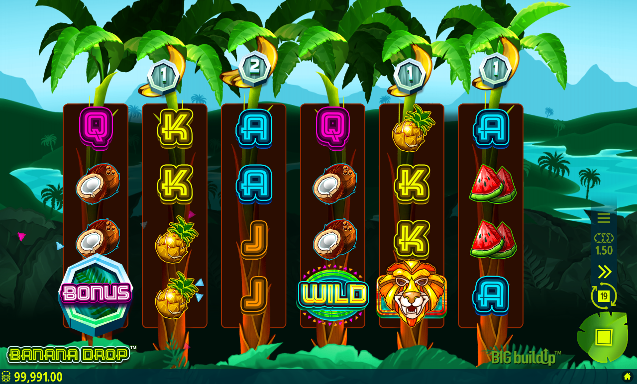 Banana Drop bonus symbol in play