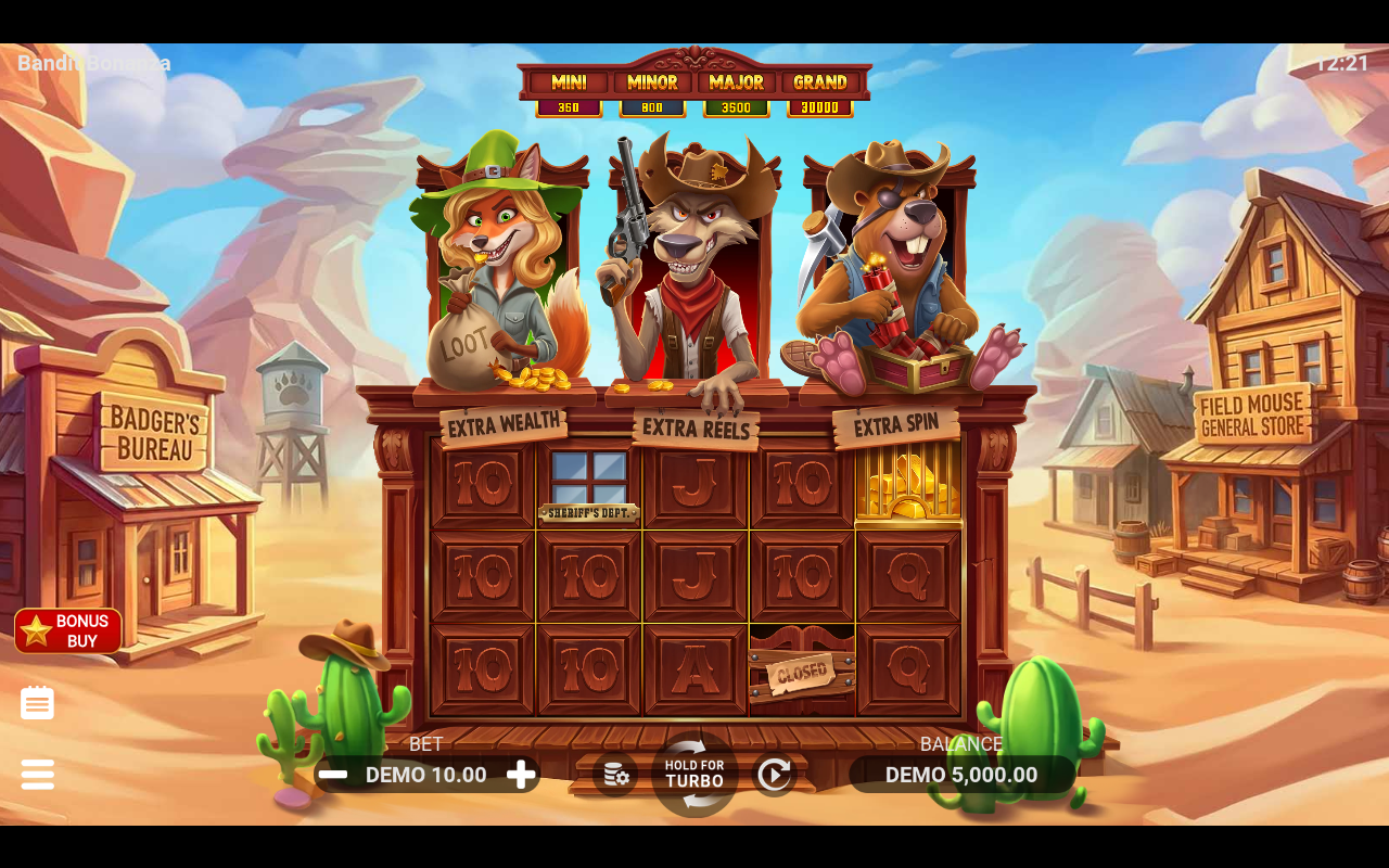 Bandit Bonanza base game