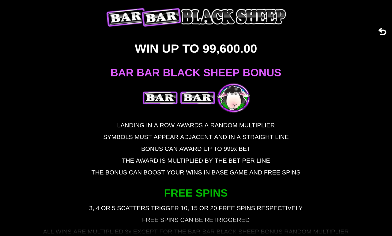 Bar Bar Black Sheep Remastered information screen