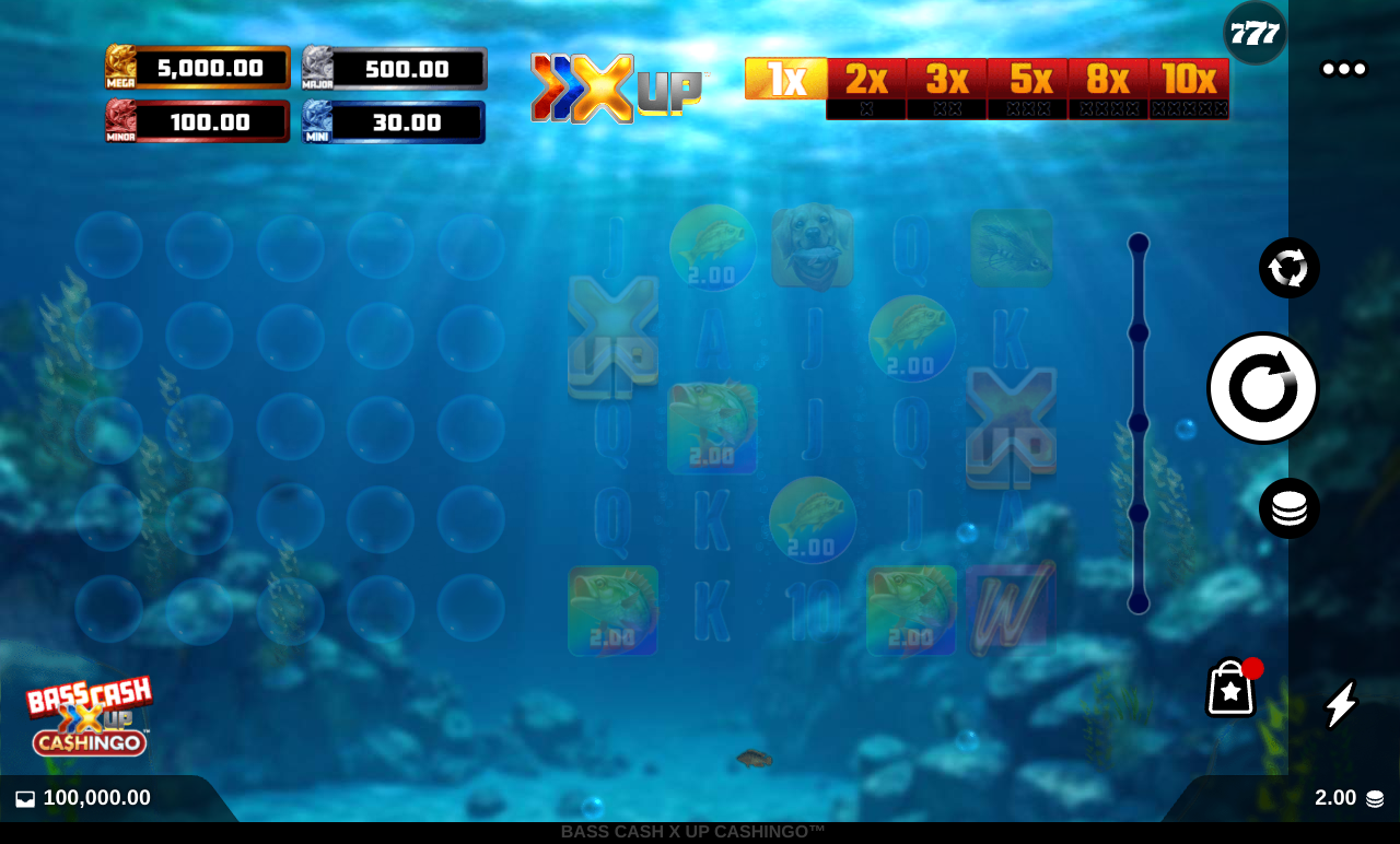 Bass Cash X UP CASHINGO base game