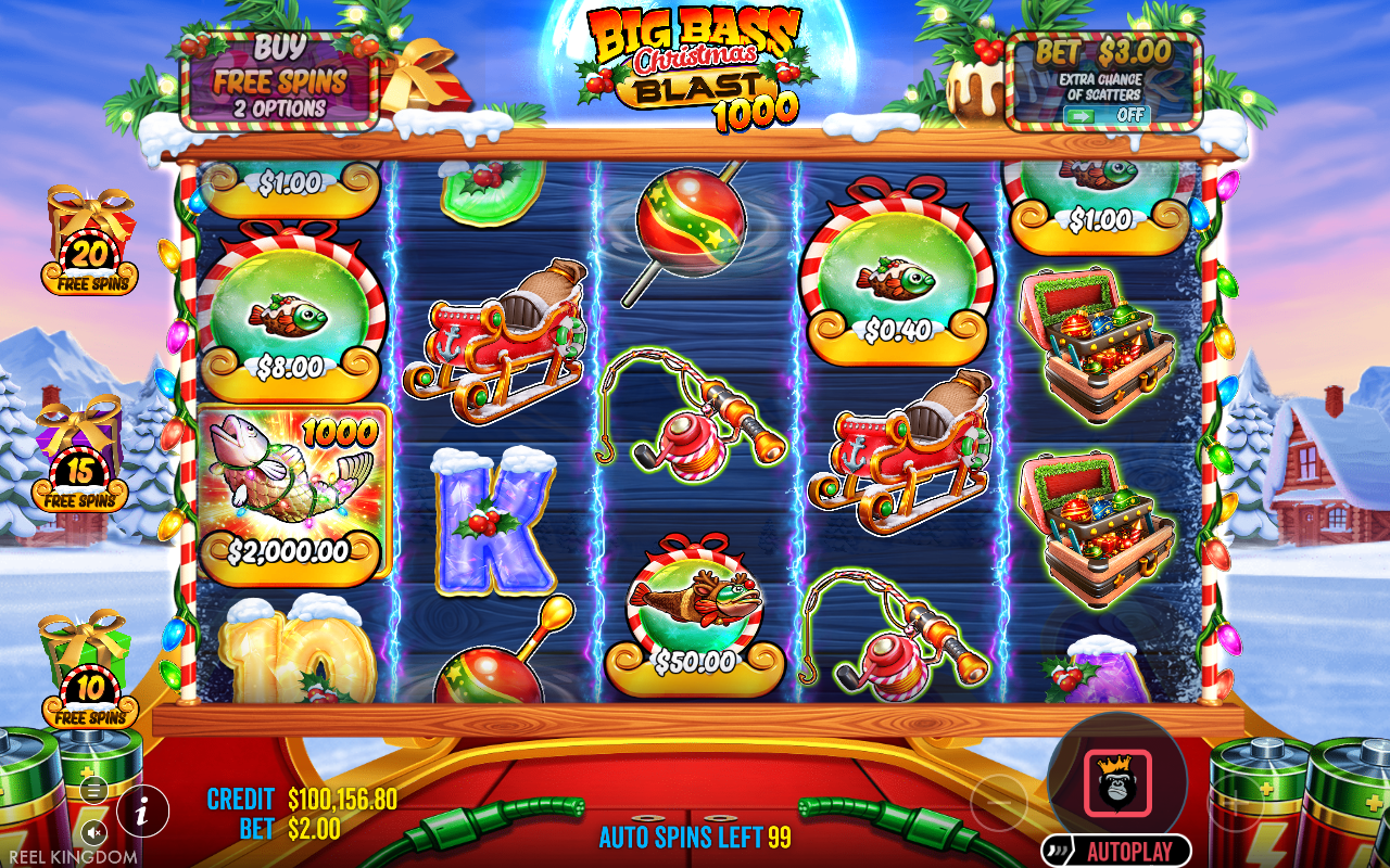Big Bass Christmas Blast 1000 gameplay