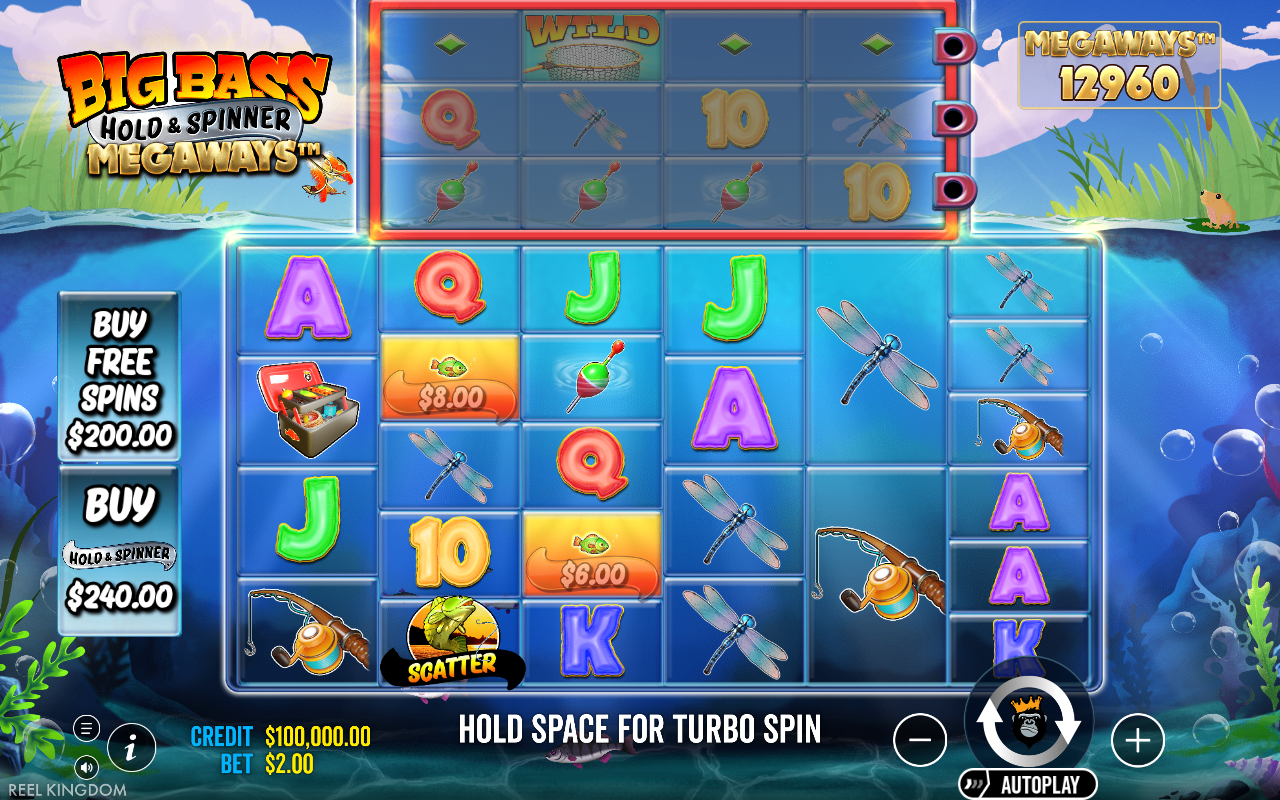 Big Bass Hold & Spinner Megaways base game