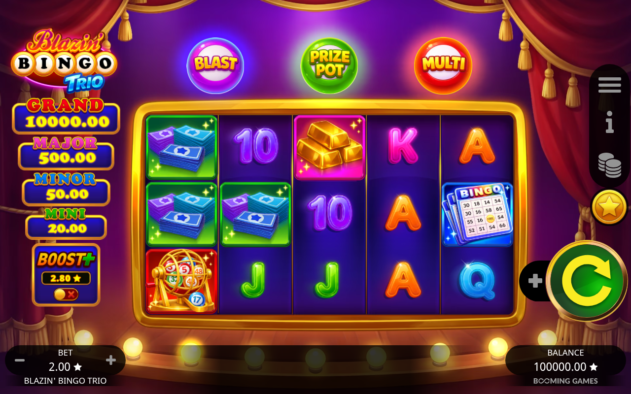 Blazin' Bingo Trio base game