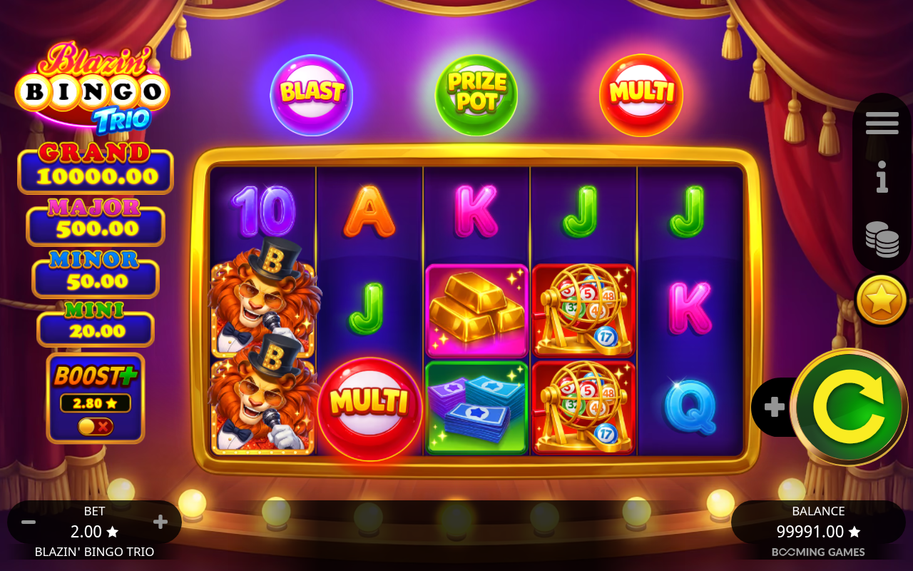 Blazin' Bingo Trio gameplay