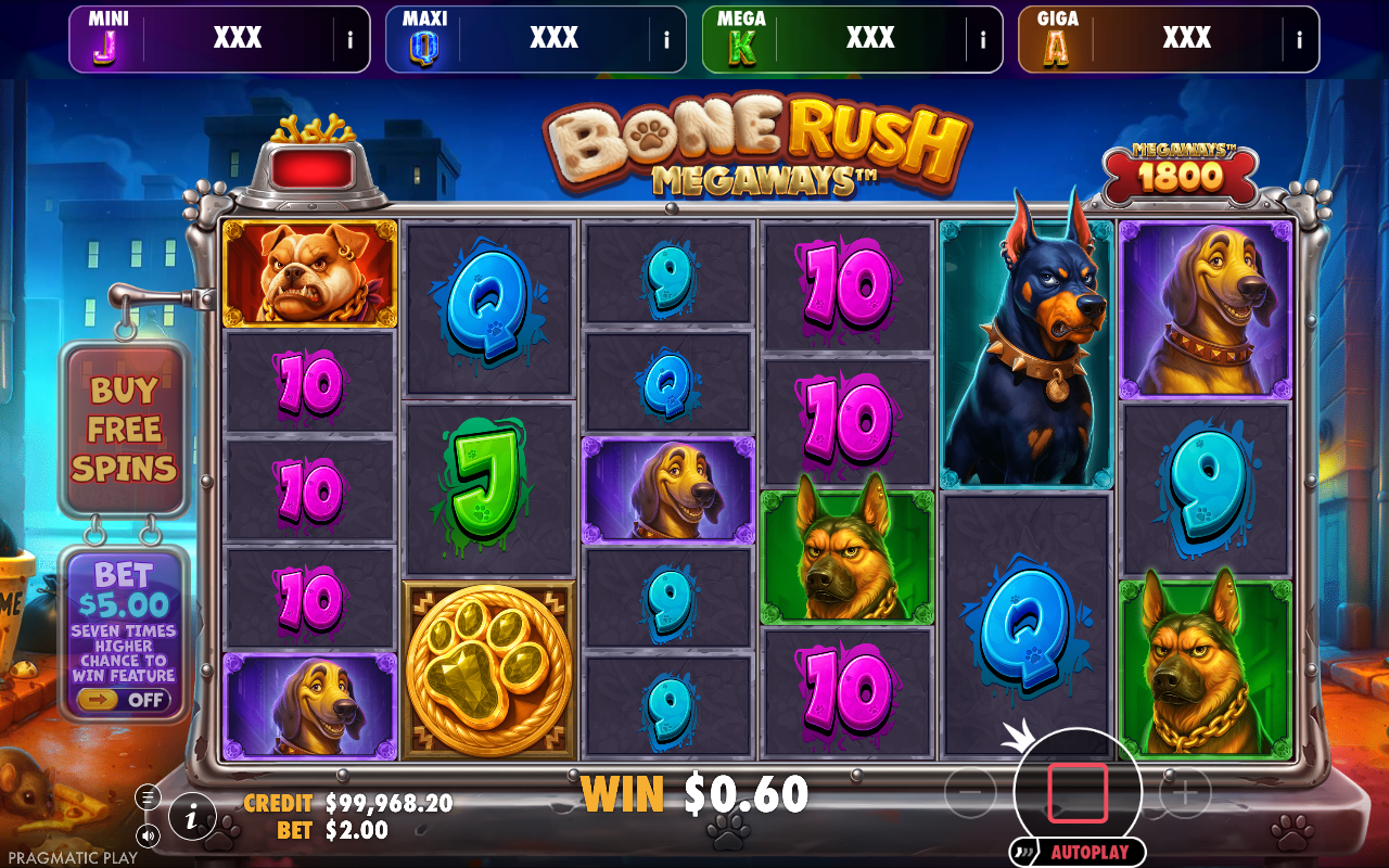 Bone Rush Megaways - Oranje Jackpot winning spin